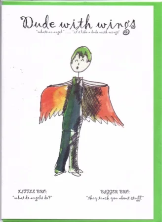 Dudes With Wings Printed Greetings Card