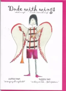 Dudes With Wings Printed Greetings Card