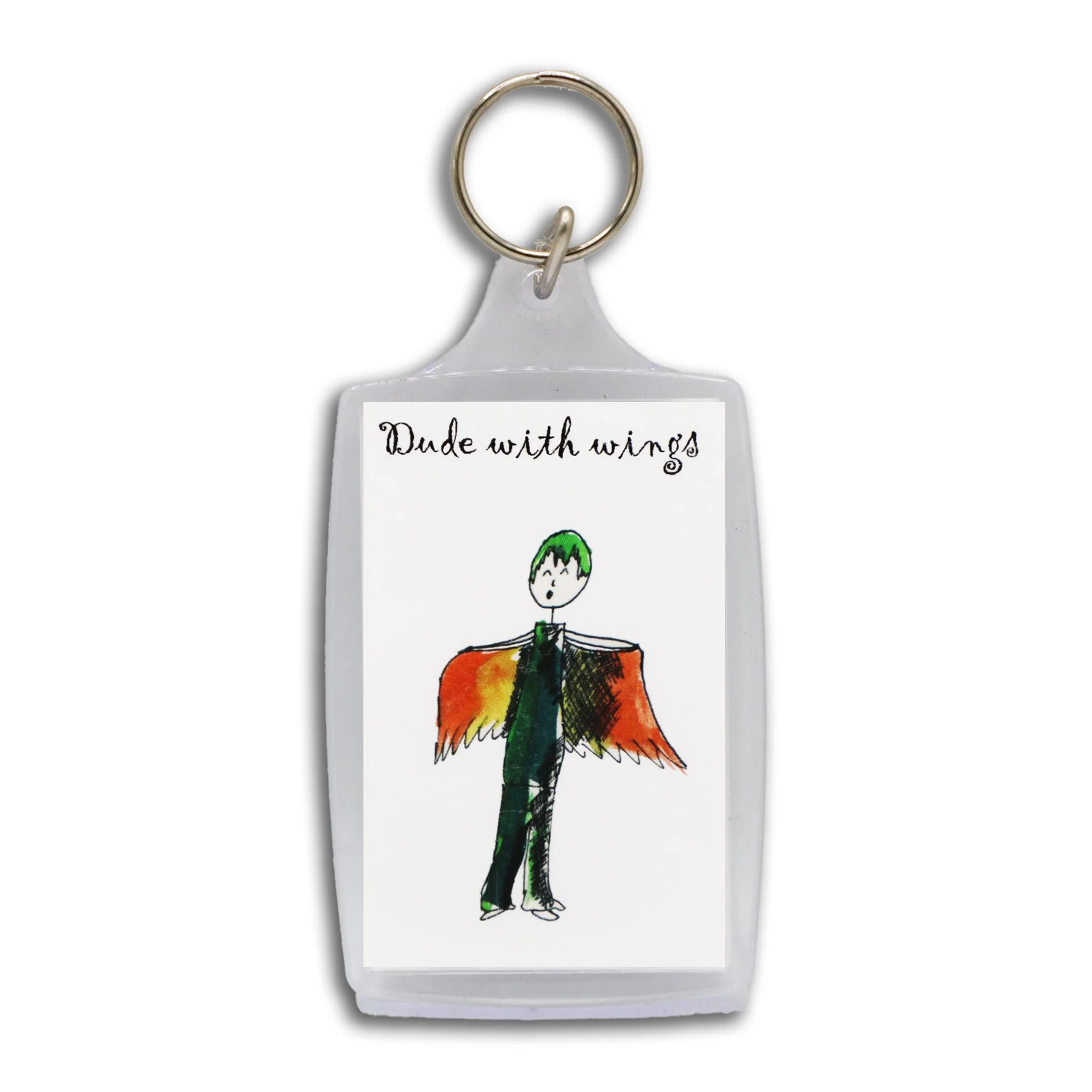 Dude With Wings Daniel 9:21-22 - Keychain