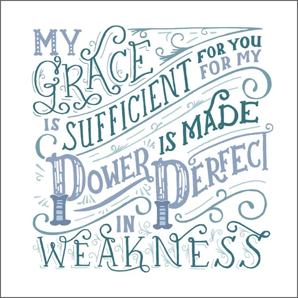 Glebe Cottage Greetings Card My Grace is Sufficient