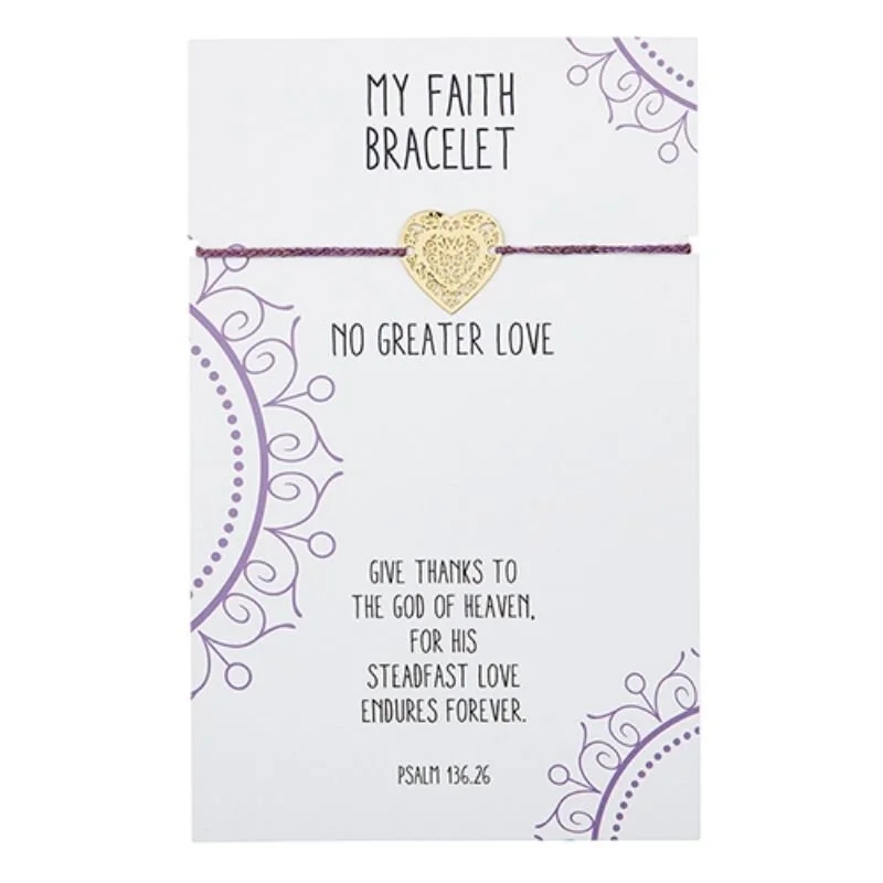 My Faith Thread Heart Bracelet
