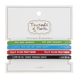 Silicone Bracelet Set - Live, Run, Play, Can Do