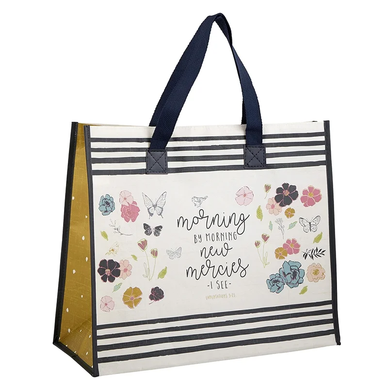 Recycled Nylon Laminated Totes - Morning By Morning