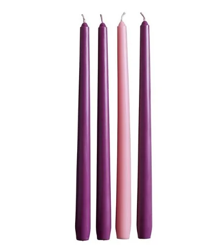 10" Advent Taper Candle Set