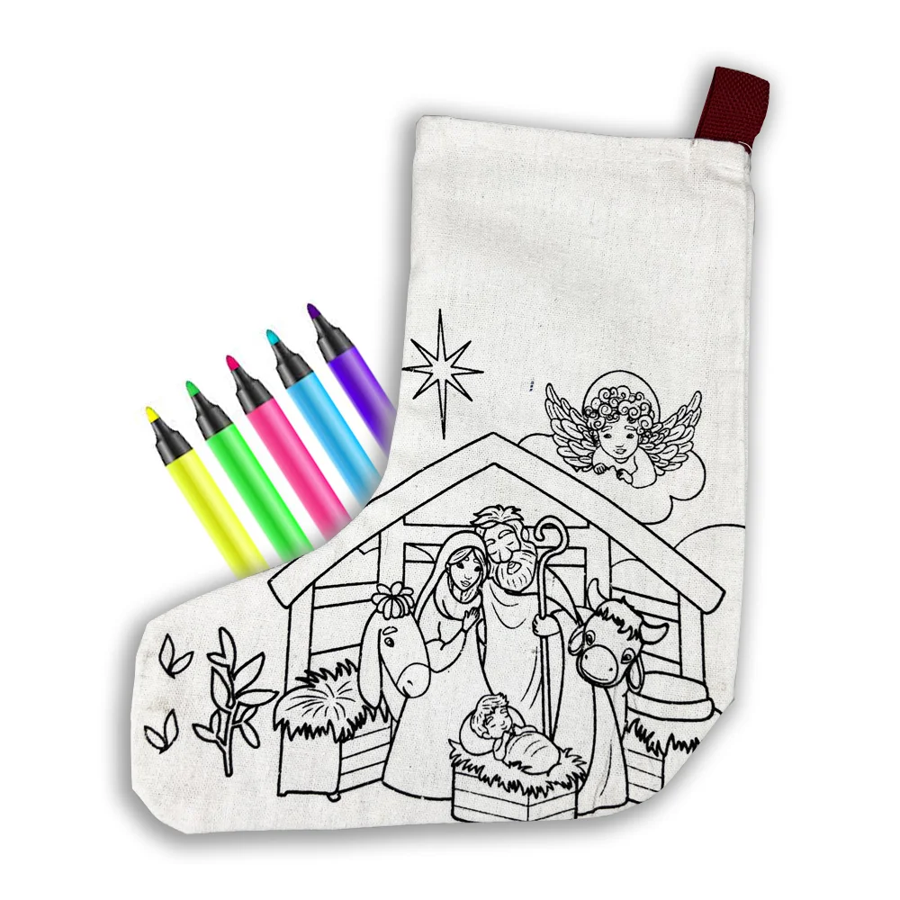 Colour-in Your Own Nativity Stocking