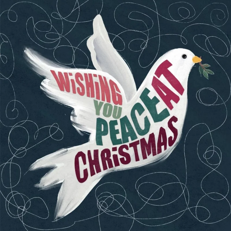 Peace at Christmas Dove - Pack of 10