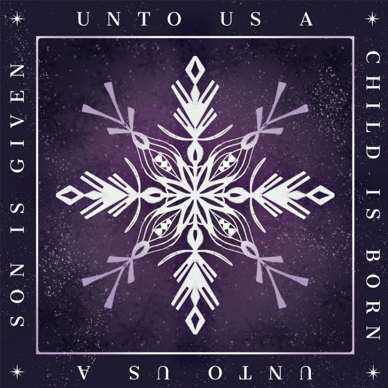 Purple Snowflake Unto Us - Pack of 10