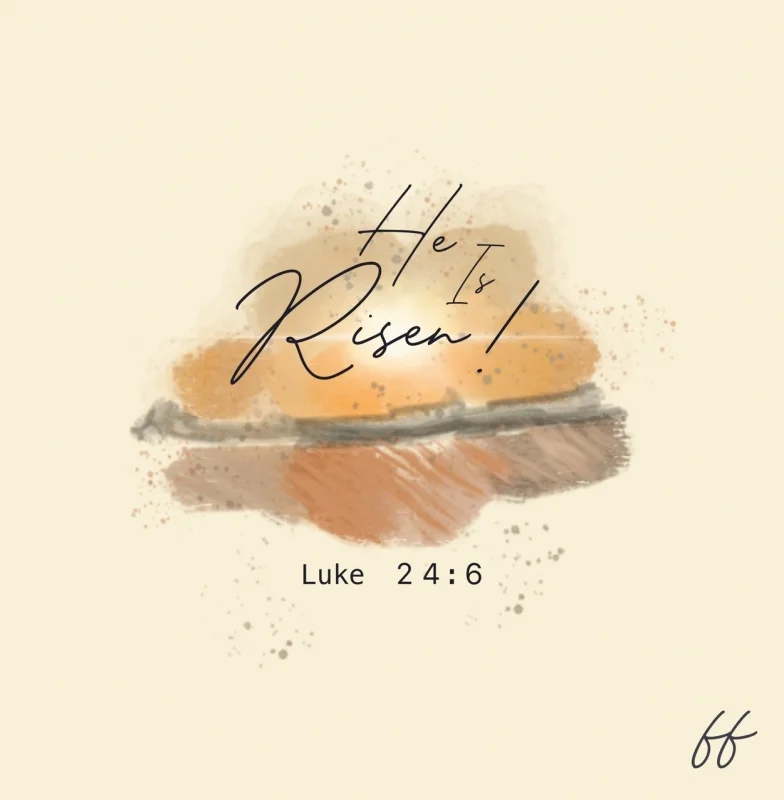 Pack of 10 - Food Bank He is Risen! Luke 24:6 Greeting Cards