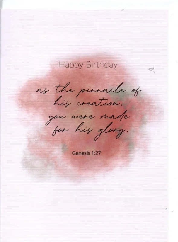 Happy Birthday For His Glory Greetings Card