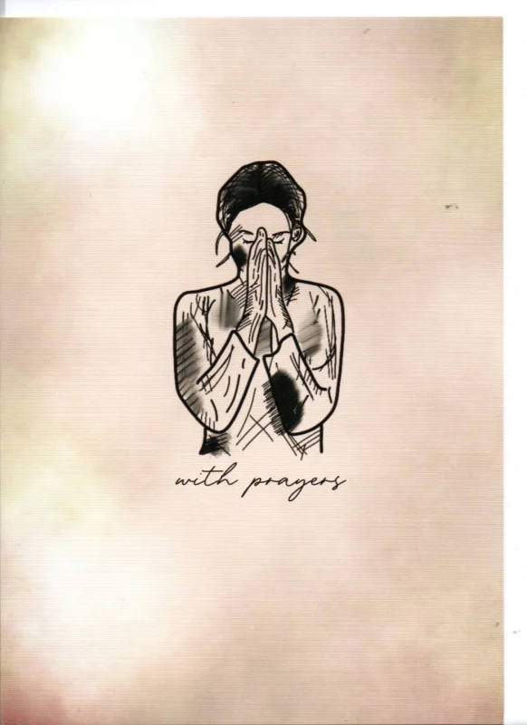 With Prayers Greetings Card
