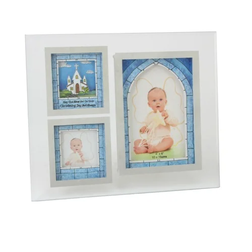 Christening Day Blue 3D Frame