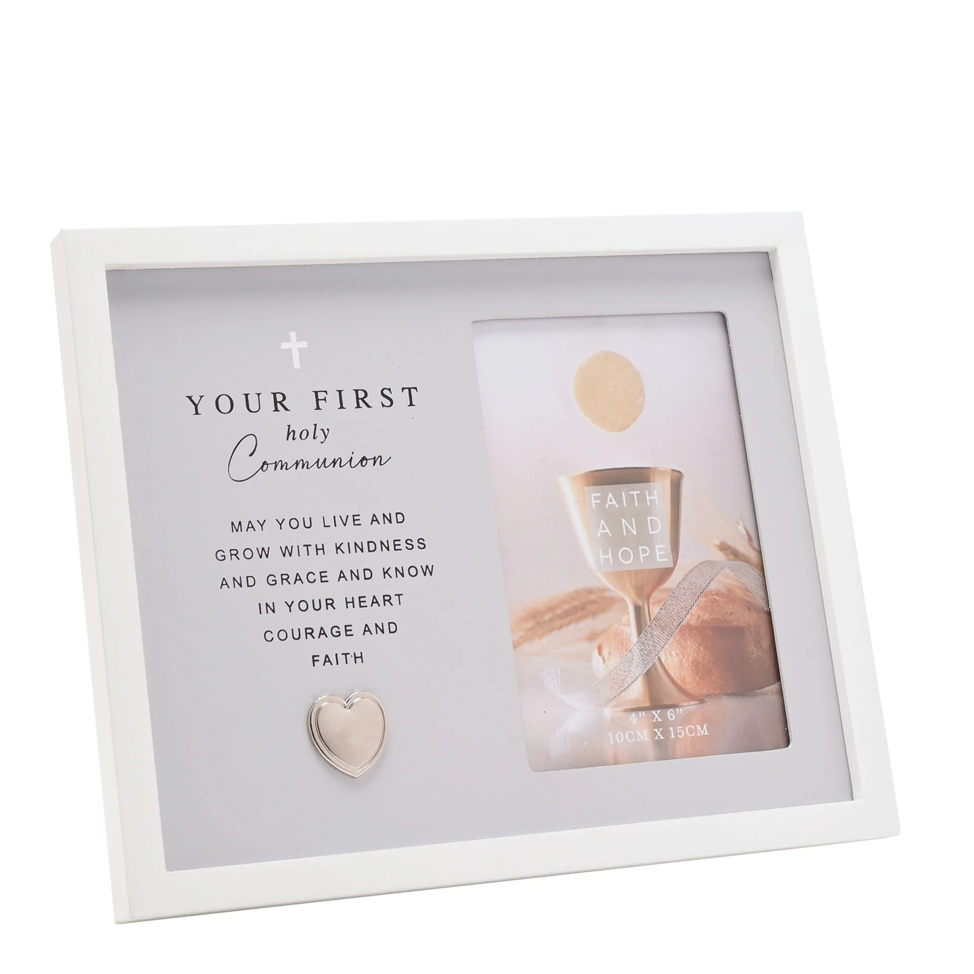 Faith & Hope Grey Frame 4" x 6" - First Communion