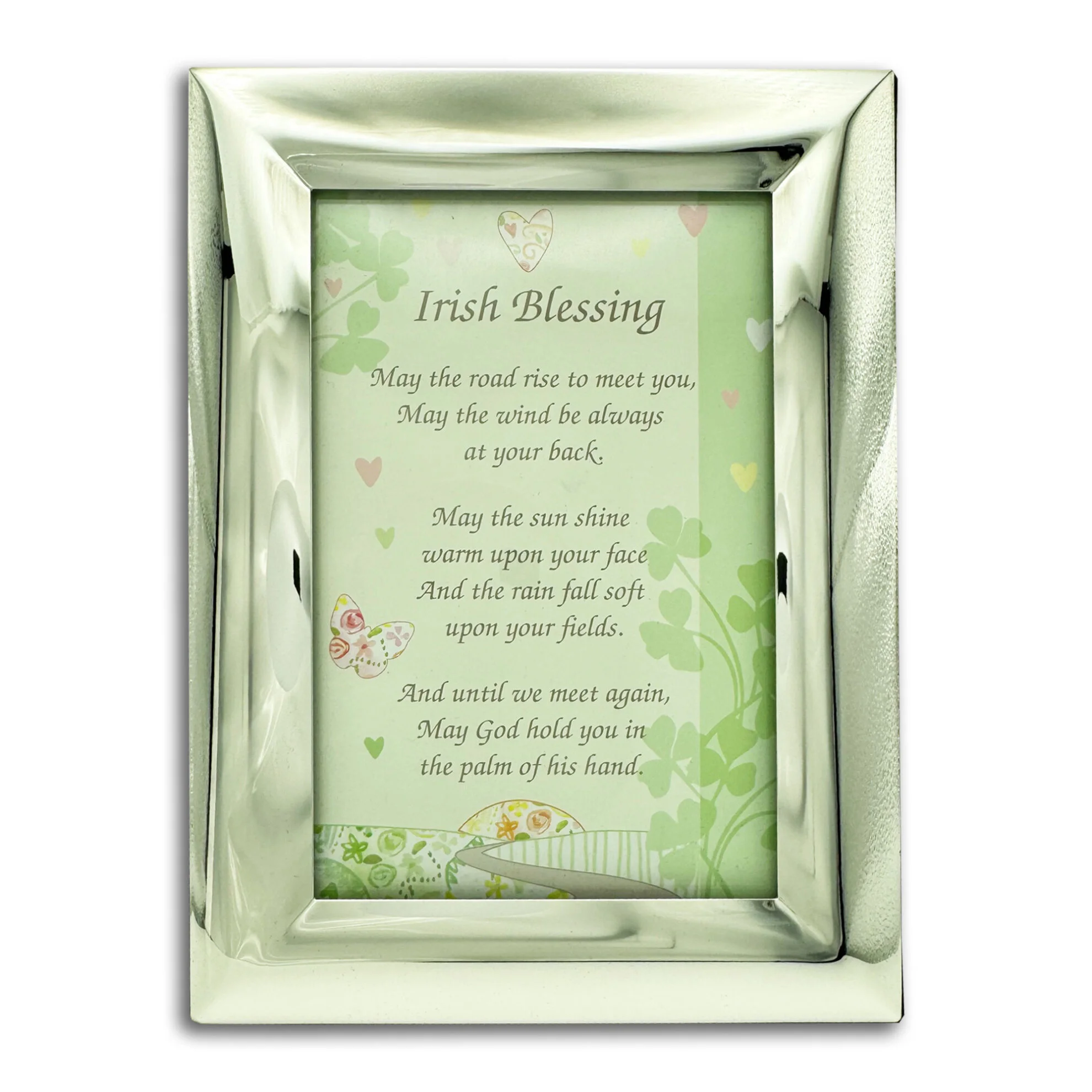 Irish Blessing  8' X 6' - Nickel Plated - Photo Frame