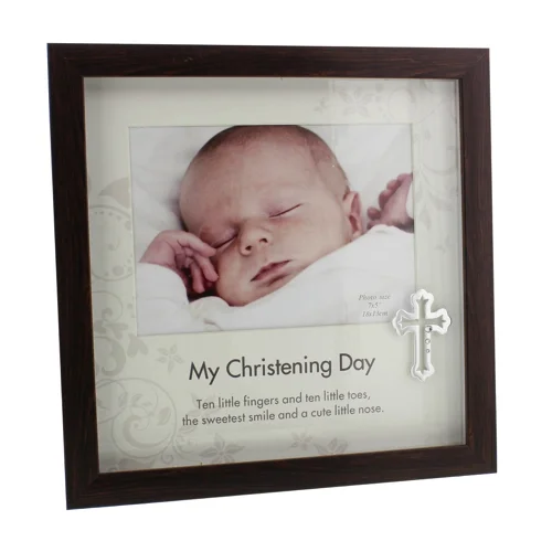 Juliana Photo Frame with Silverplated Cross - My Christening Day