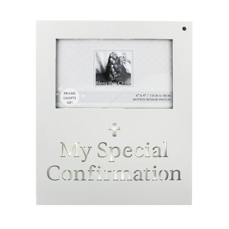 Juliana 'Bless This Child' MDF Light Up Photo Frame 'Confirmation'
