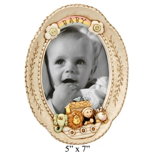 Baby Noahs Ark Resin Photo Frame 5 X 7