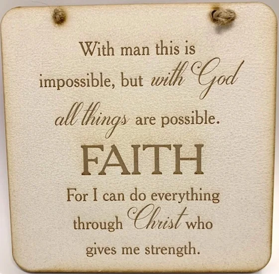 Square Plaque - Faith