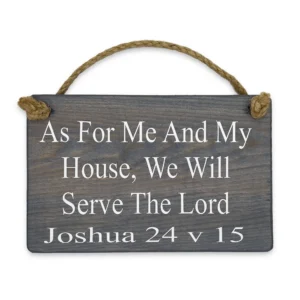 Wooden Plaque - As For Me And My House 