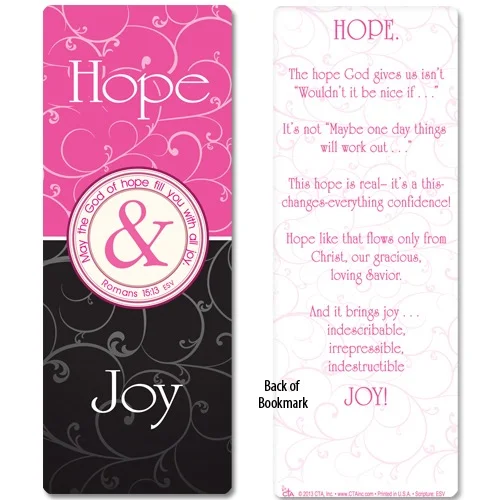 Hope & Joy Bookmark