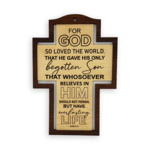 Border Wall Cross – “For God so loved the world” (John 3:16)