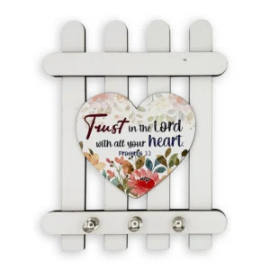 Wooden Key Holder – “Trust in the Lord” (Proverbs 3:5)