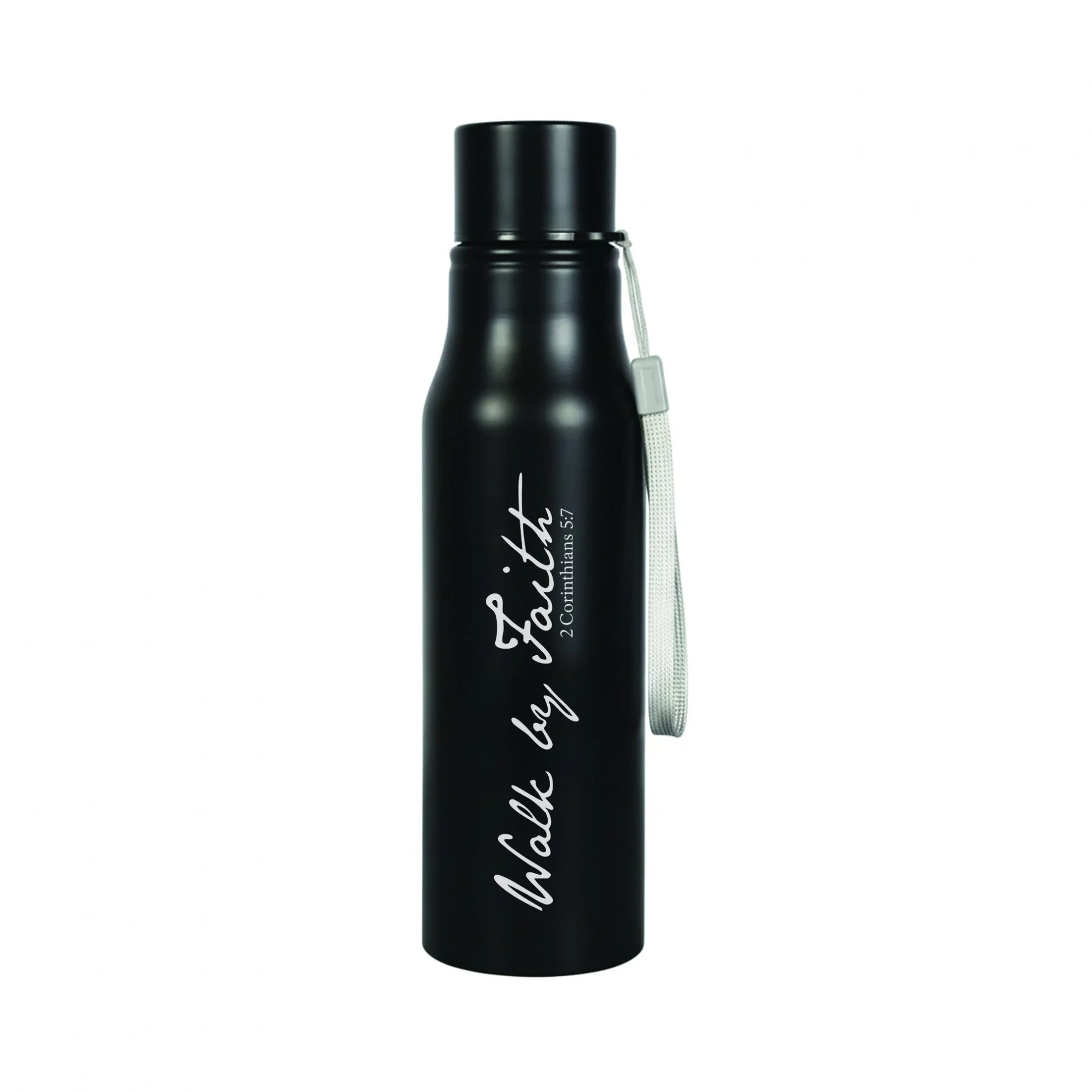Black Sipper Bottle - Walk by faith