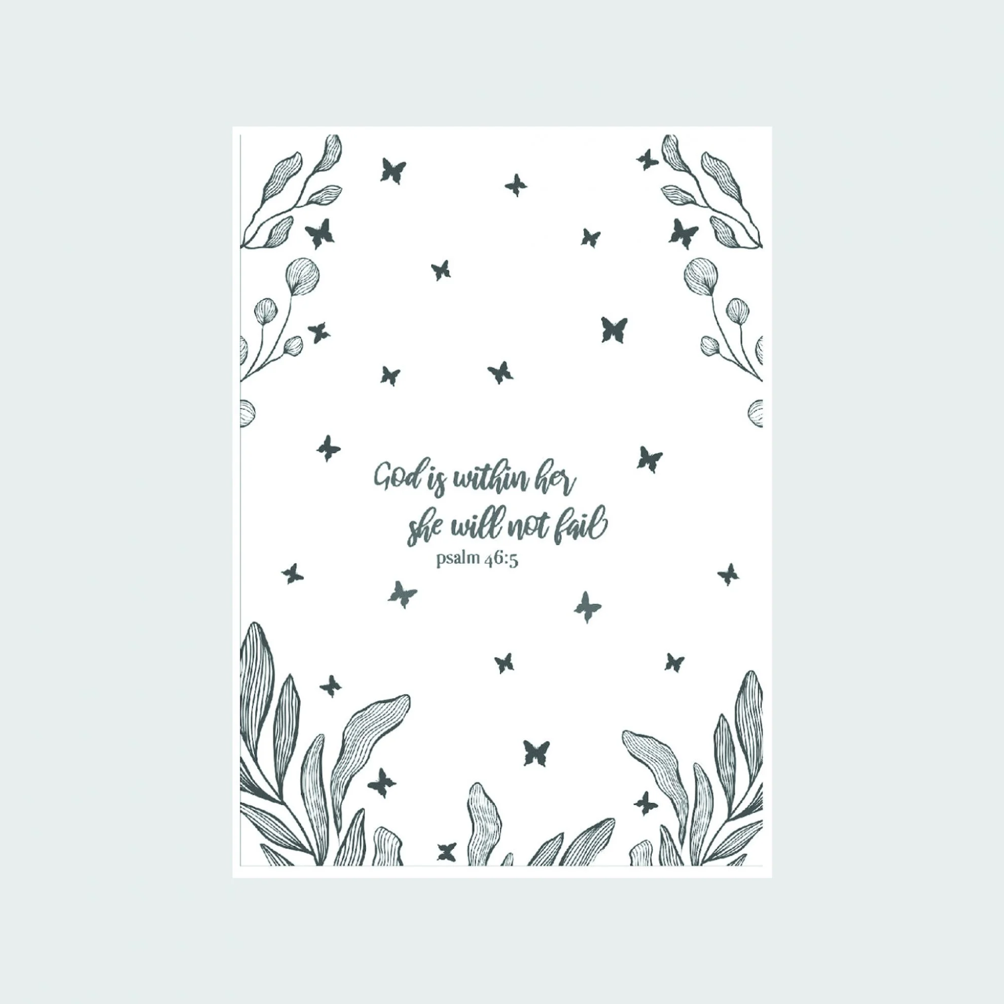 Tea Towel - God is within her she will not fail. Psalm 46:5