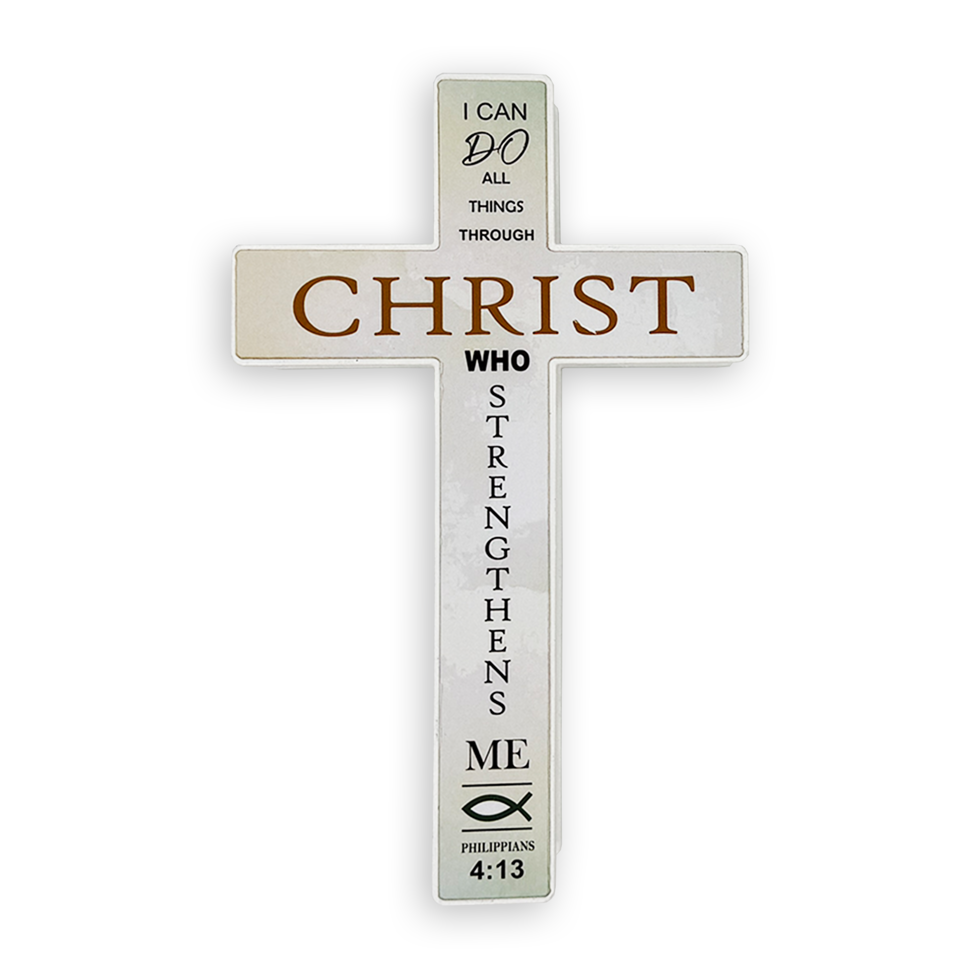 Large Standing Cross – “I can do all things through Christ” (Philippians 4:13)