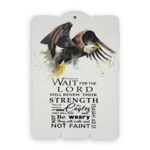 Wooden Wall Plaque – “But Those Who Wait on the Lord” (Isaiah 40:31)
