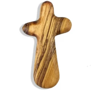 Olivewood Holding Cross (10cm x 6cm)