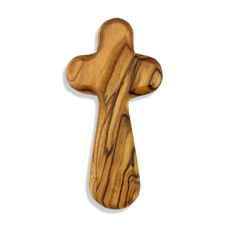 Olivewood Holding Cross (6.5cm x 4.0cm)
