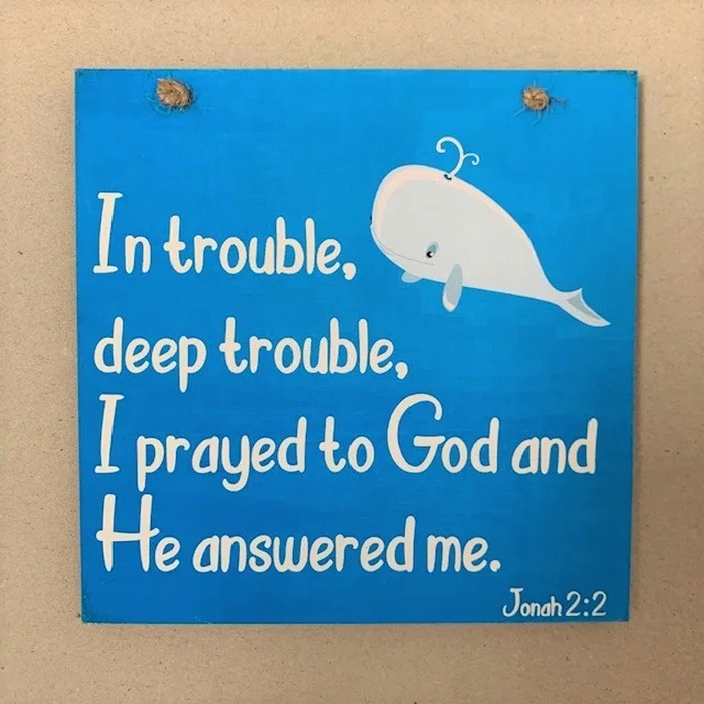 Jonah Square Coloured Plaque