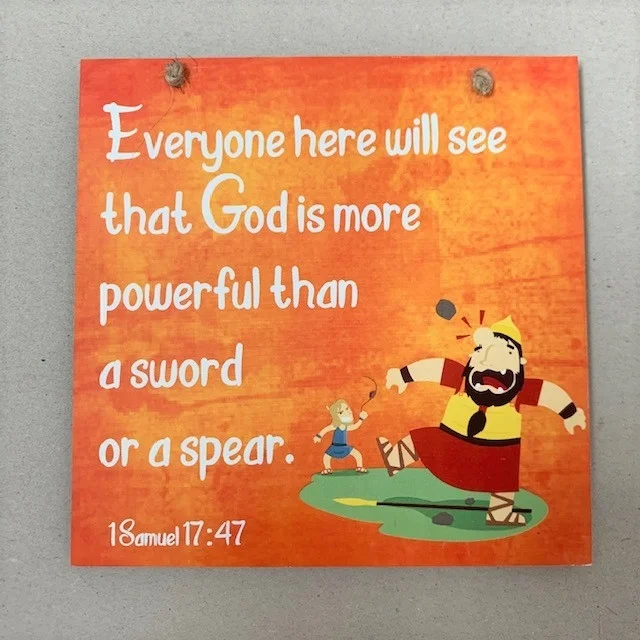 Goliath Square Coloured Plaque