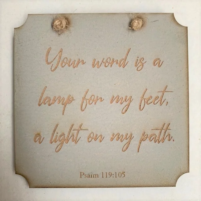 Your Word is a Lamp Square Plaque