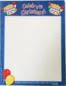 Happy Birthday Jesus Headed Paper