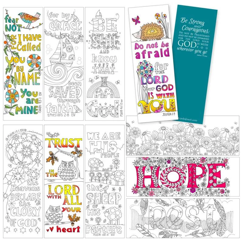 10 Images of Grace Colouring Bookmarks