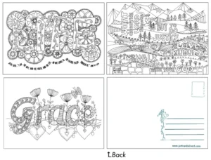 10 Images of Grace Colouring Postcards