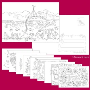 10 Images of Hope Colouring Postcards