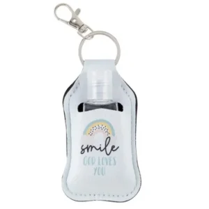 Smile! God Loves You! Hand Sanitizer Key Chain