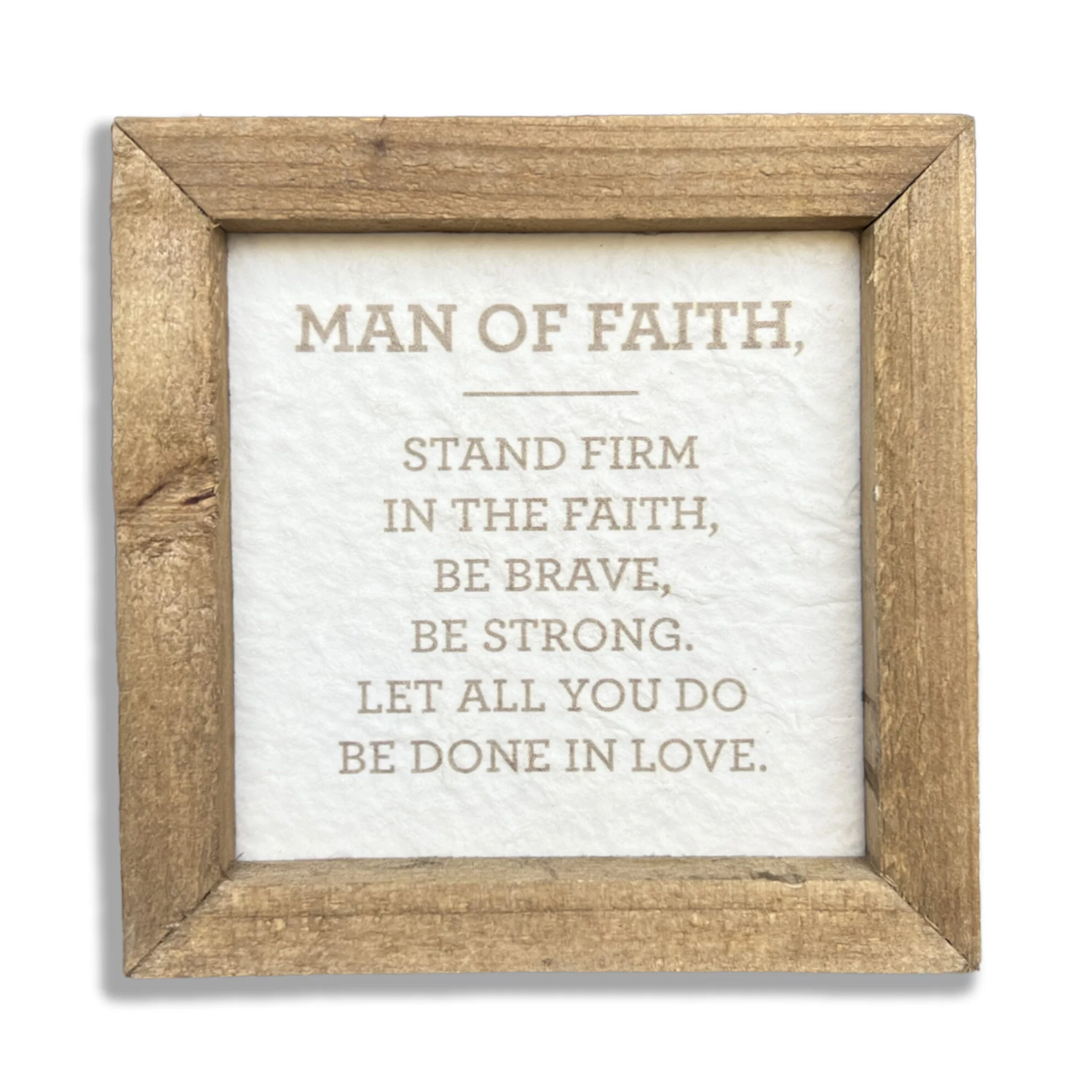 Man of Faith Plaque