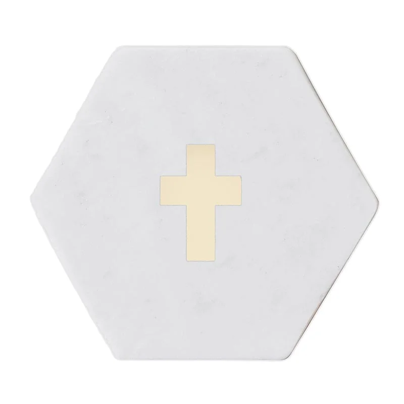Marble Coasters - Cross (Pack of 4)