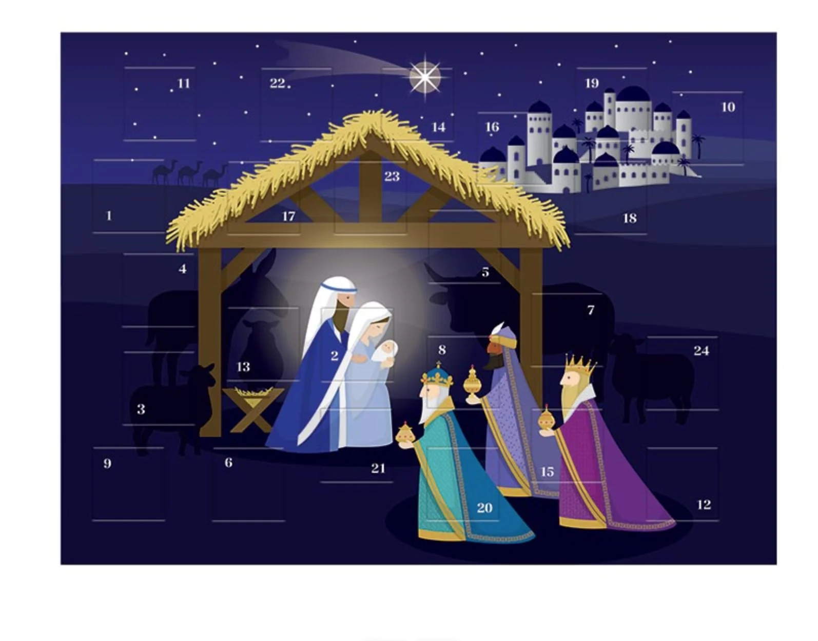 Three Kings Nativity Advent Calendar
