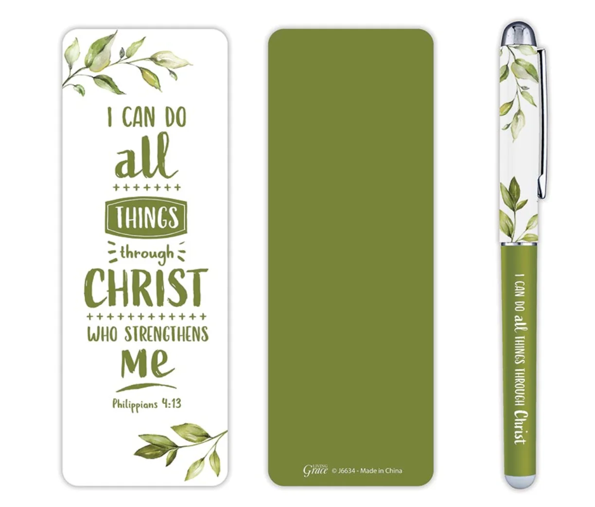 I Can Do All Things Through Christ Gift Pen with Bookmark