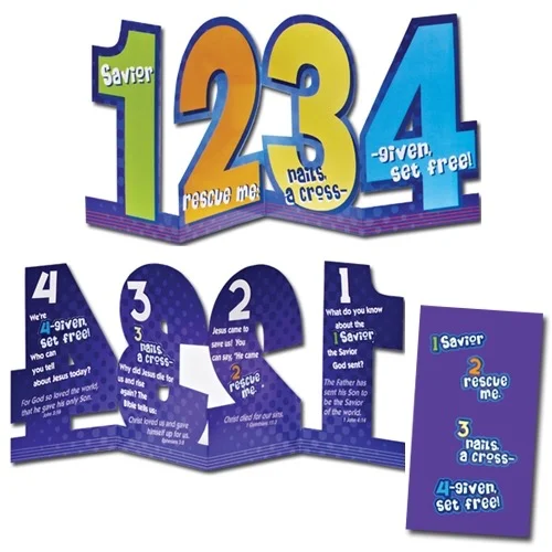 1 Savior Folding Activity Card & Stickers