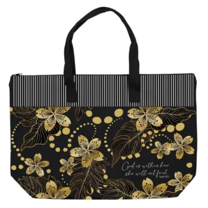 God Is Within Her Zipper Tote