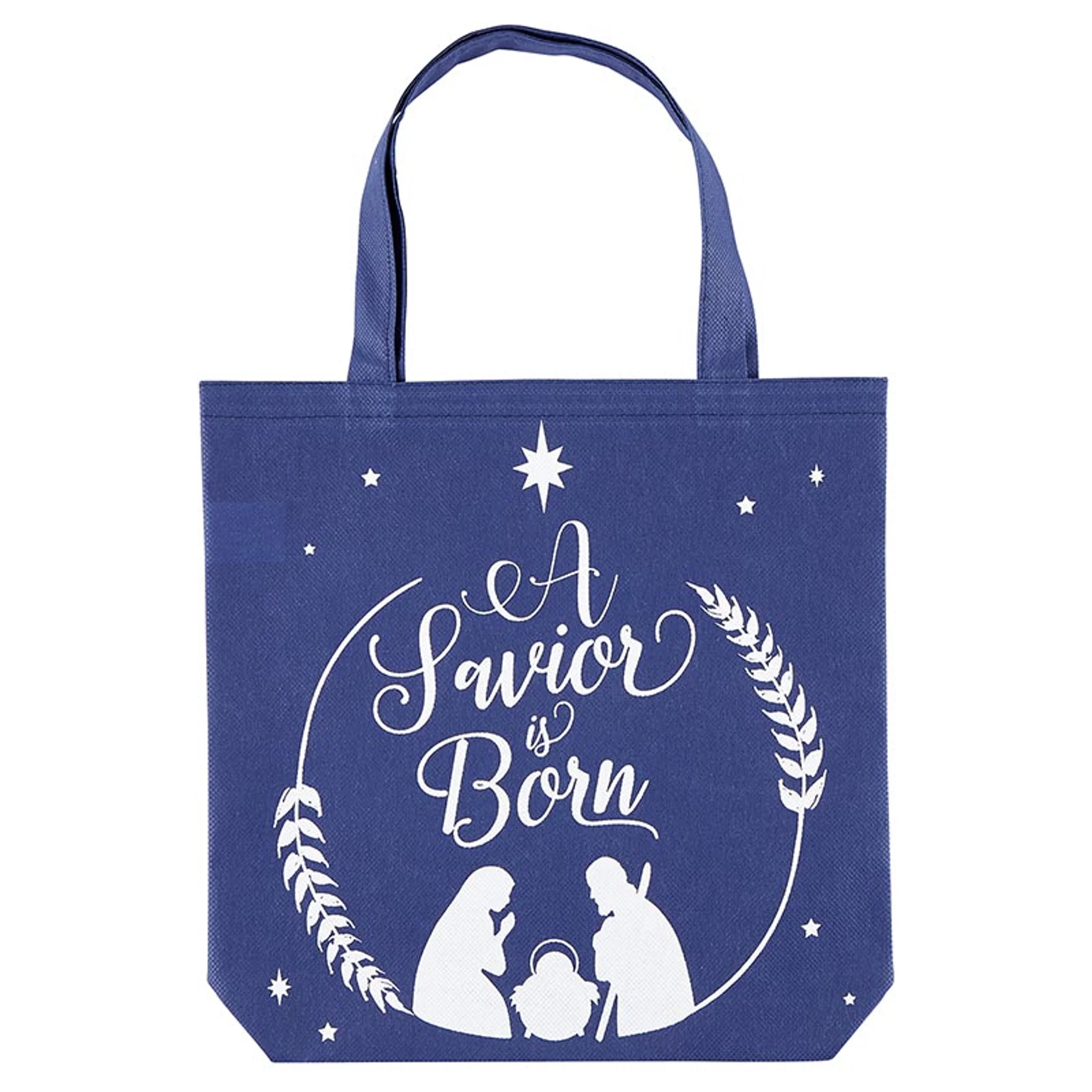 A Savior is Born Holy Family Christmas Tote Bag