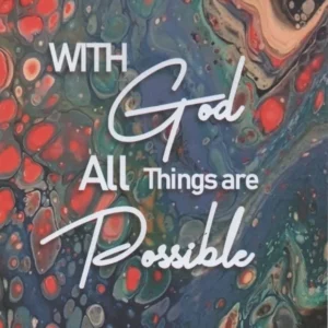 Vibrant and open-themed greetings card featuring the uplifting quote All Things are Possible, part of the Lesley Hollingworth artistic stationery collection.