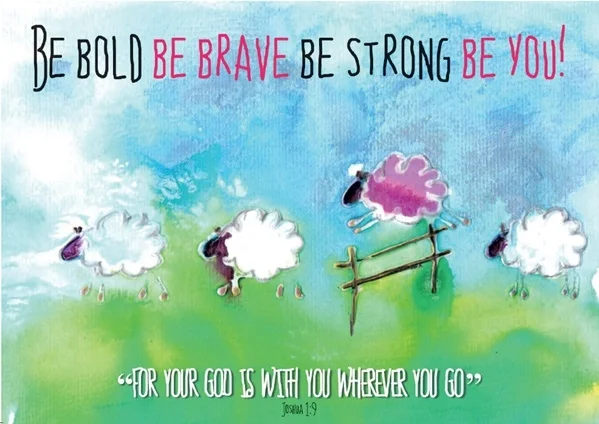 Be Bold, Be Brave Greetings Card