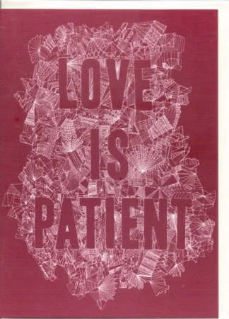 Love Is Patient Red Printed Greetings Card