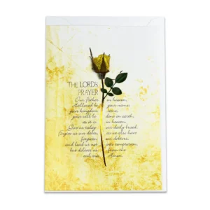 The Lord's Prayer - Yellow Rose Greetings Cards